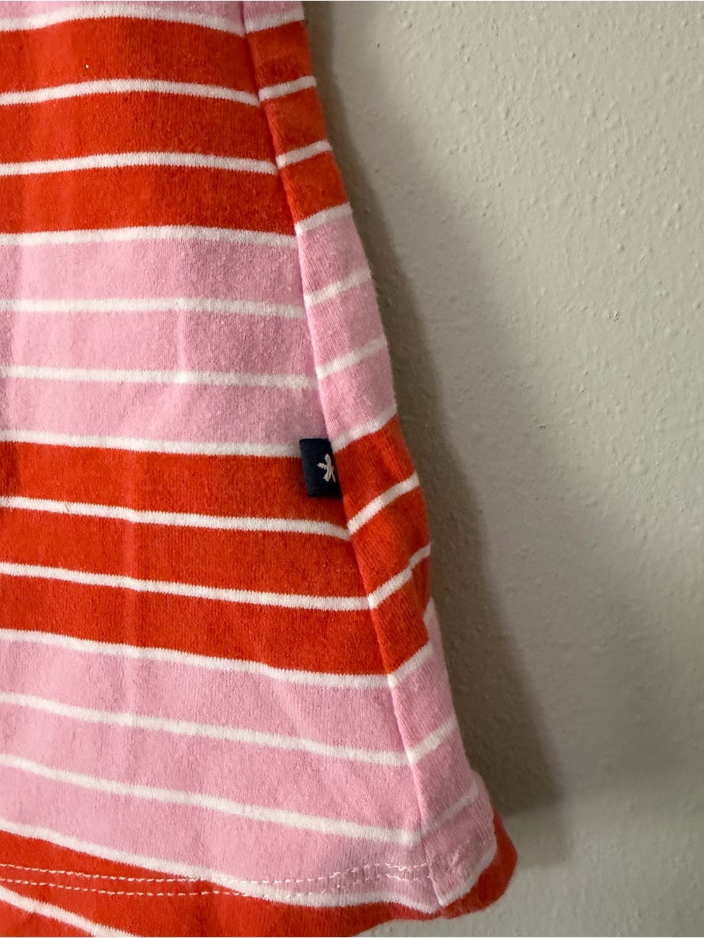 Toobydoo New York Striped Play Dress Pink Orange Cotton Size 12-18M - Picture 4 of 6
